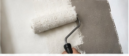 Paint roller applying a clean finish